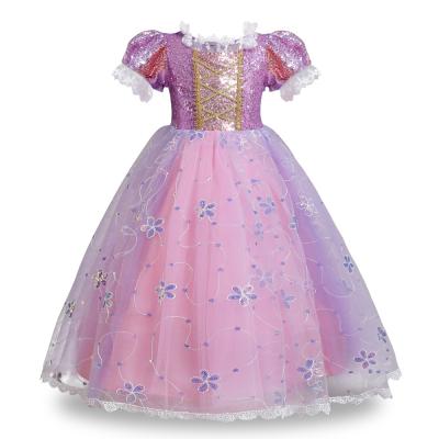 China Halloween Rapunzel cosplay dress princess girls skirt girls holiday party evening dress Christmas washable dress for sale