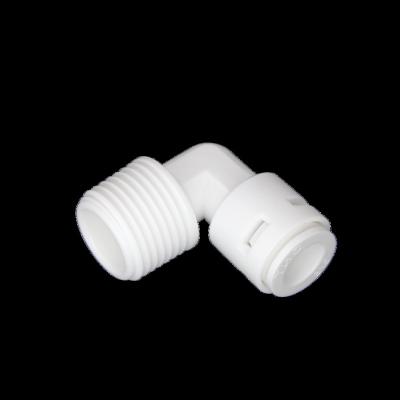 China Household RO Water Filter Parts Quick Fittings 1/4 Inch Two Open Connects Male Quick Connect Air Fittings for sale