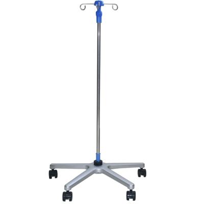 China Commercial medical iv pole iv furniture infusion 5 leg aluminum drip rack for sale