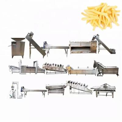 China Small Scale French Fries Machine Potato Chips Making Machine Price Frozen French Fries Production Line for sale