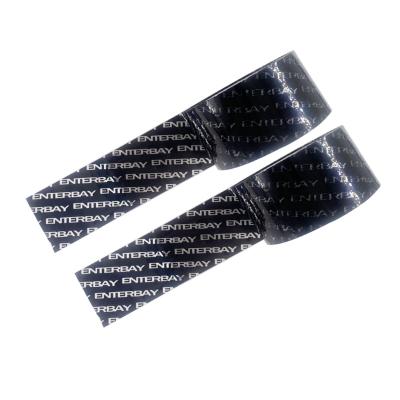 China Custom Jumbo Roll Water Proof Dark Edging Black Tape Custom Bopp Wrapping Tape for sale