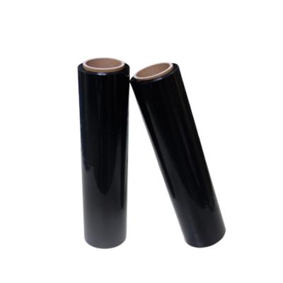 China Lldpe Packaging Moisture Proof Black Pallet Wrapping Roll Stretch Film Plastic Elephant Roll Jumbo Shrink Wrapping Film for sale