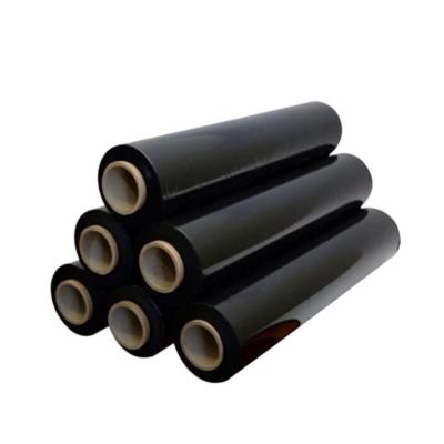 China 500mm Black Moisture Proof Soft Wrapping Stretch Film 23Y Cling Durable Adherent Moving Wrapping Shrink Resistant Wrapping Film for sale