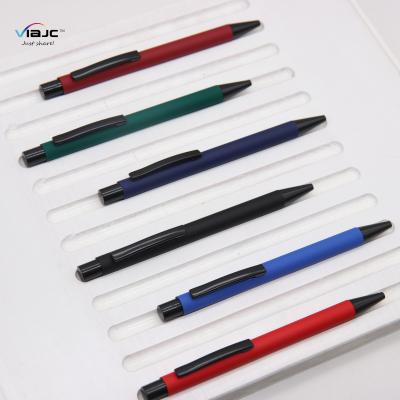 China office & School Pen Customer Logo Business Plastic Fashionable Color Bulk Blue Ballpoint Pen for sale