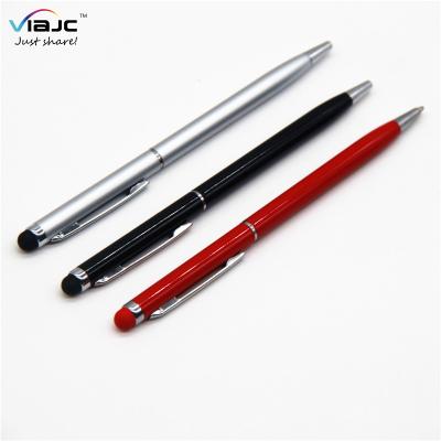 China Promotional Pen Slim Metal Pen With Stylus Aluminum Body With Laser Logo for sale