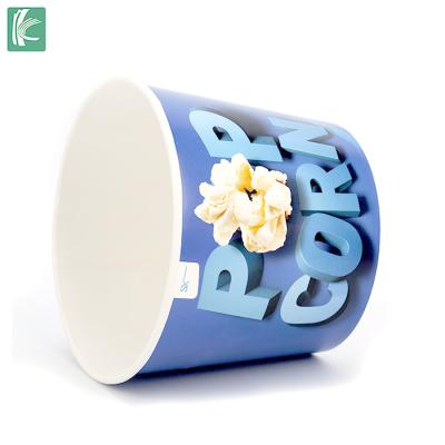 China Disposable Custom Disposable Popcorn Cup / Popcorn Bowl / Paper Popcorn Bucket for sale