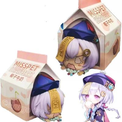 China Cartoon Toy 8CM Qiqi Genshin Impact Anime Figure Paimon Milk Box Dolls PVC Action Numbers Model Dolls Toys Gifts Figure for sale