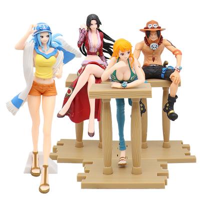 China Sexy Girls Nami Boa Hancock Action Figures Toy 4PCS/SET One Piece Anime Figure Cartoon Ace Toys Nefeltari Vivi for sale