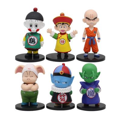 China Toy 6PCS/SET 6CM Q Cartoon Ver. Dragon Child Anime Action Figure Goku Action Numbers Pilaf Toys Uron Piccolo for sale