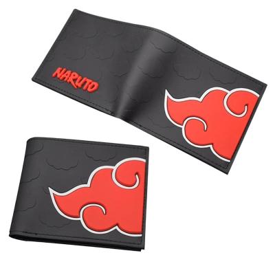 China 33 Red Akatsuki Styles Anime Hokage Silicone Wallet Cloud Wallets PU Short Waterproof Purses Women Men Premium Card Holder Card Holders Red for sale