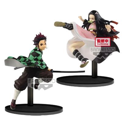 China Cartoon Toy 12-16cm Anime Figure Demon Slayer Kamado Tanjirou VS Kamado Nezuko Anime Action Figures Collectible Model Doll Toy for sale