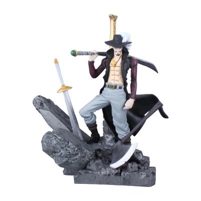 China One Piece Toy Anime Statue Anime One Piece Statue Dracule Mihawk Statue Model Home Decorations Ornaments Toys Children Gift for sale