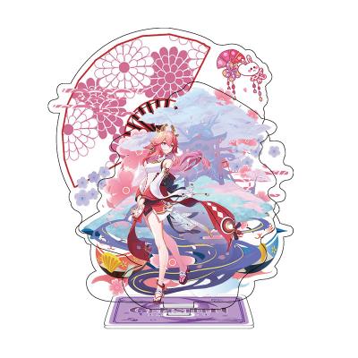 China The Other Nilou Xiao Ganyu Desktop Decor Acrylic Stand Model Anime Figure Plate Double Layer Game Stand 90 Styles Popular Genshin Impact for sale