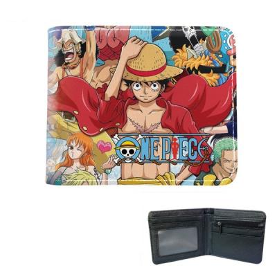 China Other 38 Styles Japanese Anime One Piece Wallet Fold Short Wallets Pinch Luffy Zoro Nami Cosplay PU Women Men Leather Wallet for sale