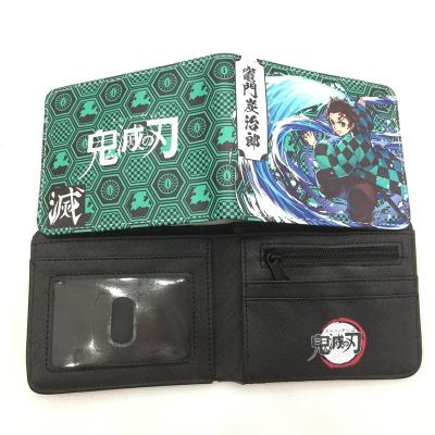 China The Other Demon Slayer Kimetsu No Yaiba Haikyuu Death Note Japanese Anime Purses High Quality PU Fold Wallets Pinch Wallet PU Leather Men for sale