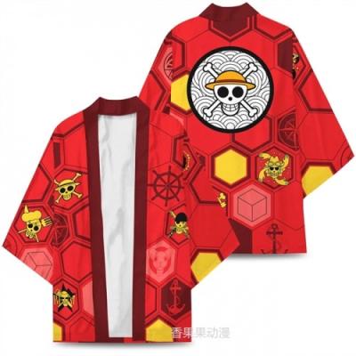 China Cool One Piece Kimono Haori Yukata Luffy Zoro Nami Law Kaidou Cartoon Character Pattern T-shirt Anime Cosplay 21 Styles for sale