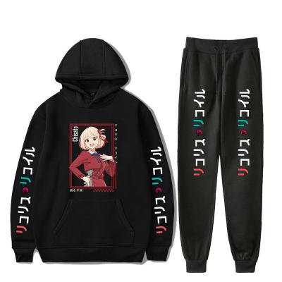 China 25 Styles 2PCS Anime Clothing Set Breathable Hoodie And Pants Set Anime Lycoris Recoil 3D Printing Hoodies Cosplay Costume for sale