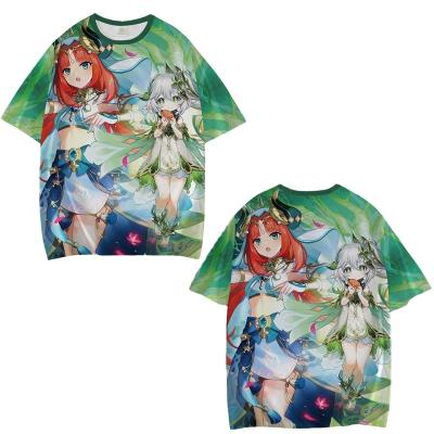 China Breathable Genshin Impact T-shirt Anime Clothing Anime Genshin Impact 3D Cosplay 3D Print Tees Plus Size T Shirt For Women Men for sale