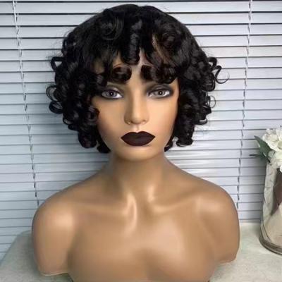 China Fumi Pixie Curl ON SALE Overnight Drop Shipping 100% Virgin Hair Machine Made Cheap Price Fumi Pixie Curls Wig for sale