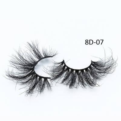 China 26mm Mink Eyelash 8D Seller Realistic Look Realistic Handmade Custom Box Natural Soft Fluffy Lashes for sale