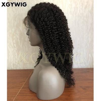 China 100% Human Hair African American Kinky Curly Natural Brazilian Unprocessed Virgin Scalp Curly Full Lace Glueless Lace Front Wigs Full Lace Wigs for sale