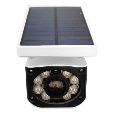 China Solar Powered CCTV Cheap Price Human Motion Monitoring LED Flood Dummy Light Camera Solar Powered Simulation Tracking Faker Outdoor Waterproof With Motion Sensor for sale