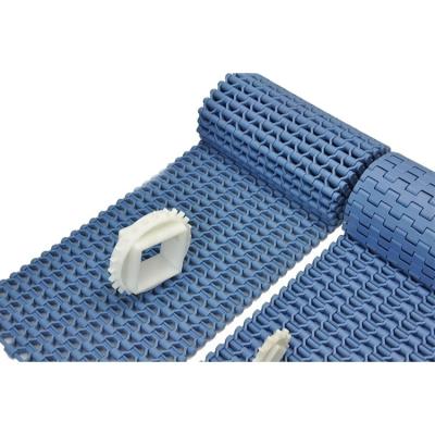 China HONGSBELT HS-400B Transport Perforated Top Modular Plastic Conveyor Belt For Metal Detector for sale