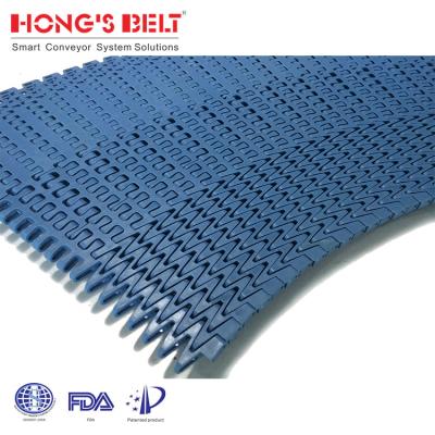 China Room Temperature Curved Modular Plastic Conveyor Belt For Spiral Conveyor | small radius for sale