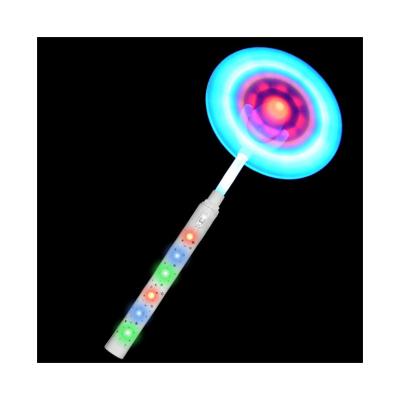 China Plush Soft Stuffed Toy Hot Sale Windmills Flashing Light Up Toys Led Rainbow Spinning Super Windmill Wand Toy For Kids for sale