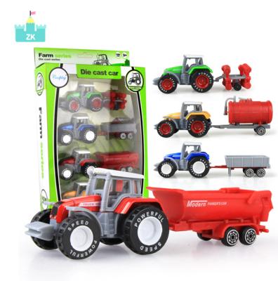 China Diecast Tractor Toy Sliding Die Cast Model Building Rc Car Children Toy Car Hot Cheap Friction Powered for sale