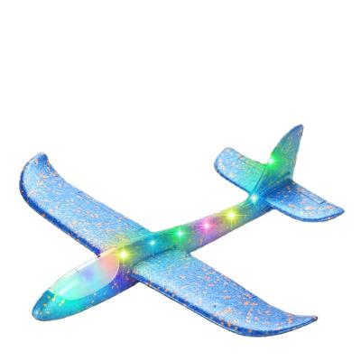 China Plush Soft Stuffed Toy Hot Sale Outdoor Flying Toys Hand Throwing Throwing Light Toy Eva Aircrafts Foam Glider Led Flat Model for sale