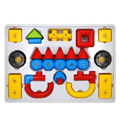 China Building Toy Custom Educational Toys Diy Kid's Plastic Building Block Magnetic Tiles Makers Building Blocks for sale