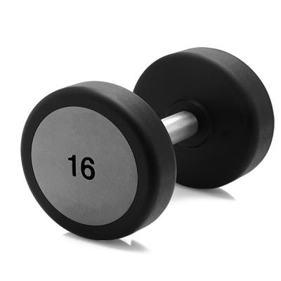 China BunnyHi YL040 Gray Neoprene Rubber Dumbbell 20kg Chromed Dumbbells Fixed China Dumbbell Price for sale