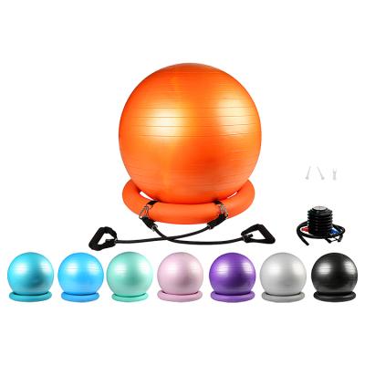 China BunnyHi YJQ005 Pilates yoga ball PVC fitness exercise gym chair smooth fit loose yoga ball with low sale for sale