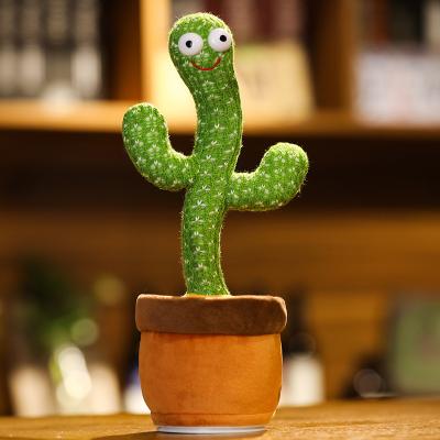 China BunnyHi Eco-friendly MR001 Funny Wiggle Shaking Singing Cactus Plush Electronic Toy Talking Dancing Cactus Plush Toy for sale