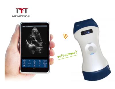 中国 New Metal Style 128 Elements 3 In 1 Dual Color Handheld Doppler Mini Wifi Head Ultrasound Three Probe Wireless Scanner 販売のため