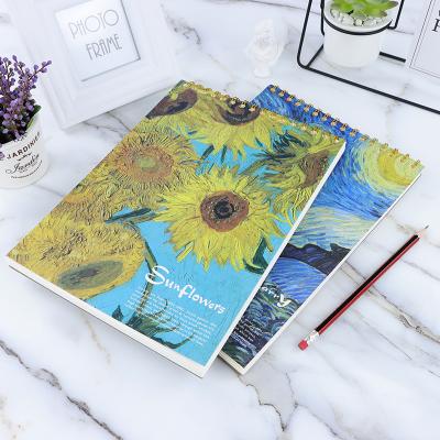 China Eco-friendly School Supplies Open Paper Watercolor A4 Fashion Sketchbook Custom Printing Sketchbook for sale