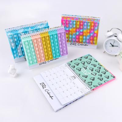 China Eco-Friendly Silicone Stirrer Paper Pop It Sizes 365 Day Multicolor Office Advent Calender for sale