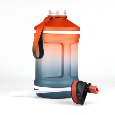 China Large Sustainable Capacity 2.2L Customized Colors Changing Fitness Bottles Tritan Plastic Sport Drinking Bottle for sale