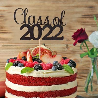 China Amazing Graduation Cake Topper Class of 2022 Congratulations Graduate Cake Topper 2022 Glitter Cake Topper for Grad Party Cake Supplies Decorations for sale