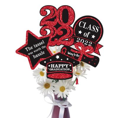 China Centerpiece sticks 2022 graduation party supplies red and black graduate centerpiece sticks decorative advertisements kindergarten college graduate preschool party for sale