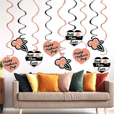 China Hot Selling Wall Decor Happy Mother's Day Ceiling Decoration Supplies Hanging Swirls For Best Mom Mother's Day Party Ever for sale