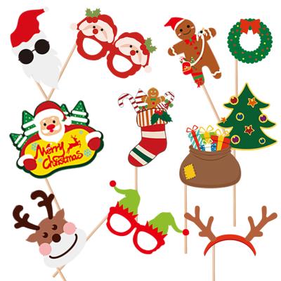 China For Taking Photo 2021 Hot Style Christmas Party Set 48 Pcs Photo Booth Props Merry Christmas Festival Party Supplies Christmas Tree for sale