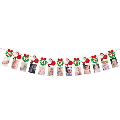 China Colorful Wall Decor Kids Happy Birthday Party Special 1st Birthday Photo Banners Party Supplies Decorations Christmas Theme for sale