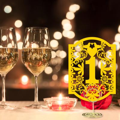 China Paper Factory Gold Glitter Paper Stand Up Party Event Table Numbers For Banquet Perfect For Party, Event, Reception, Celebrations for sale