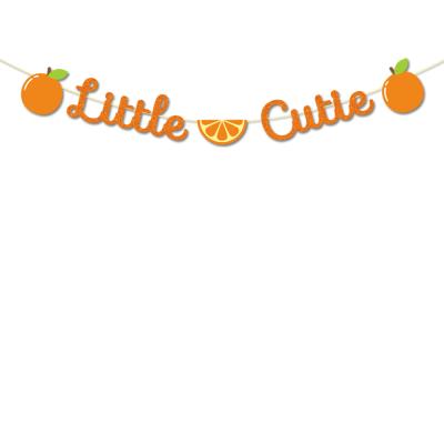 China Wall Decor Clementine Fruit Party Photo Booth Props Little Cutie Theme Party Decor Baby Shower Banner Birthday Party Decor for sale