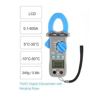 China TS201 Professional Measuring Instrument True RMS and Data Hold LCD Display Clamp-on TS201 Digital Multimeter for sale