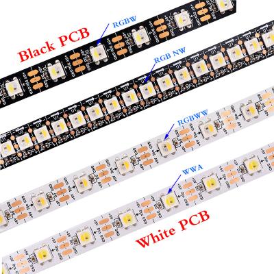 China Commercial custom high quality professional rgbnw 60 rgbww sk6812 30 144 leds/m 5v IP20 IP65 IP67 accessible strip light for sale