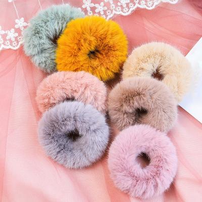 China Girls Soft Elastic Hair Women Scrunchie Bands Stick On Ponytail Holder Hair Accessories for sale