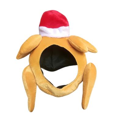 China Adult Hat Party Picture Chicken Leg Hat Chicken Leg Hat Christmas Thanksgiving Decoration Turkey Hat Carnival Party Hat for sale